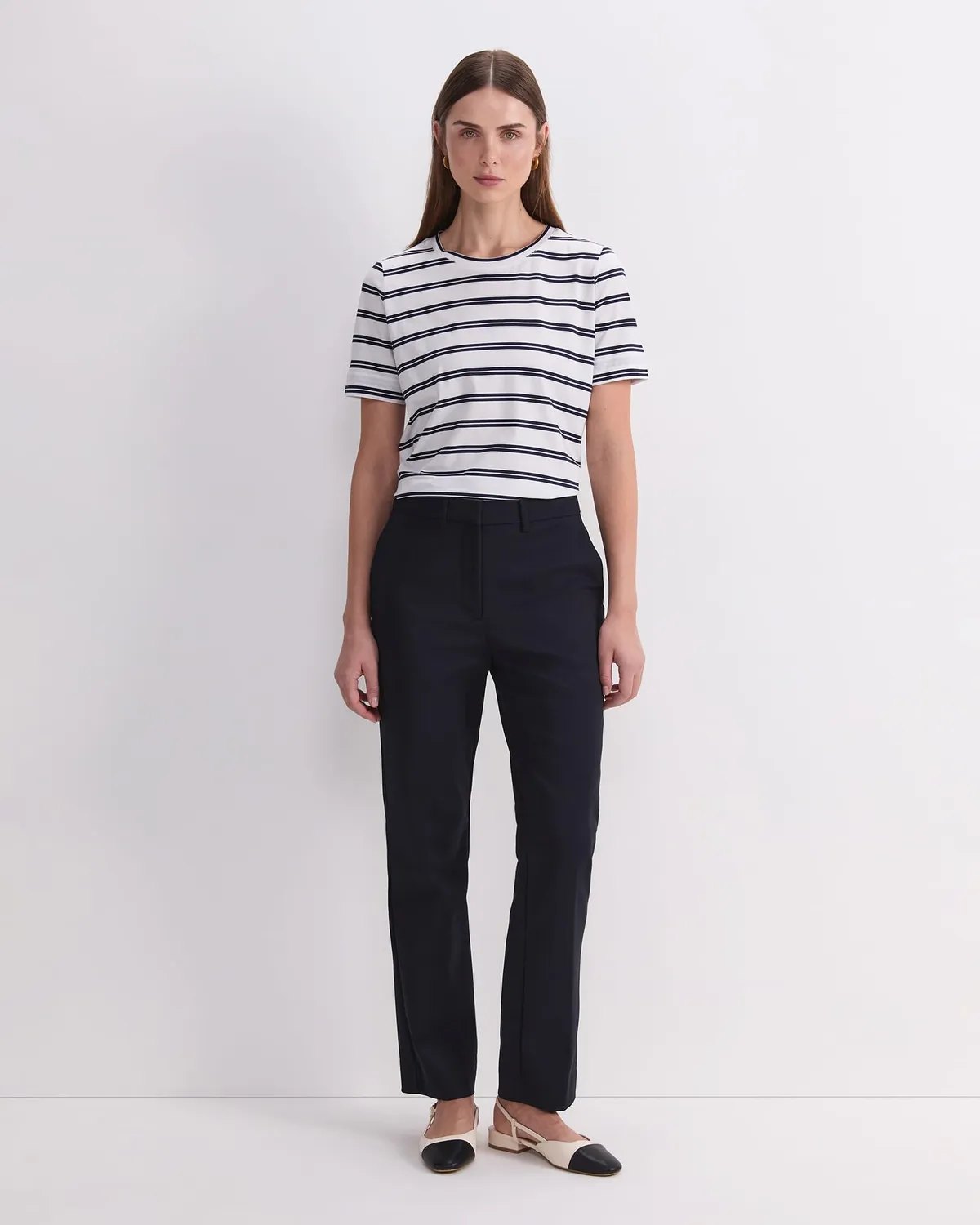 Sportscraft Yvette pantalon droit taille 10 coton stretch