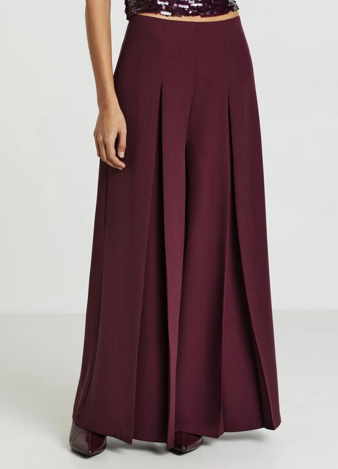 Calliope pantalon large à pinces femme soirée