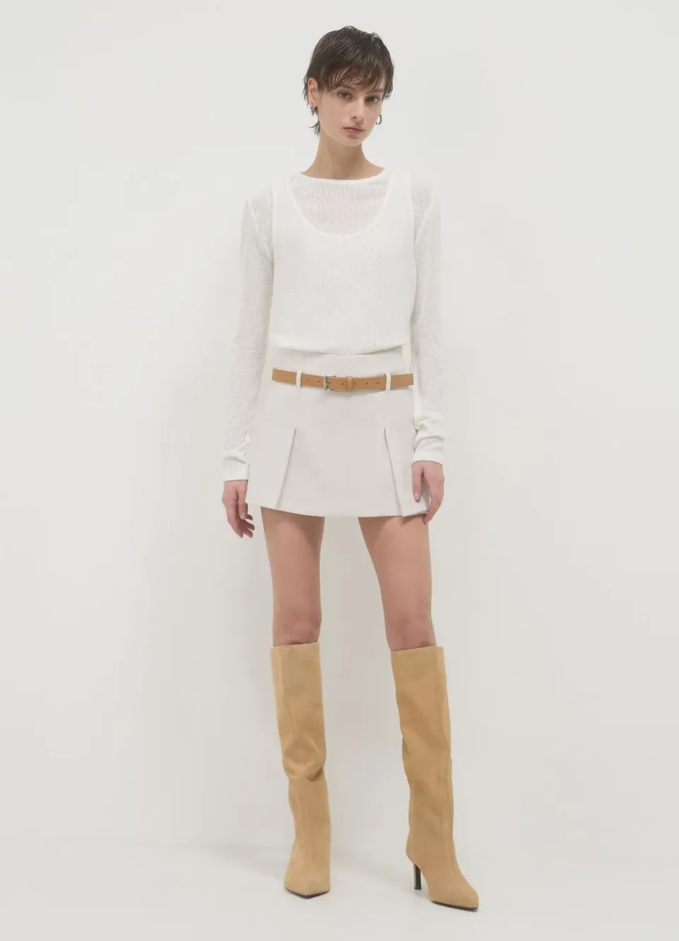 Calliope jupe-short à ceinture femme coupe regular