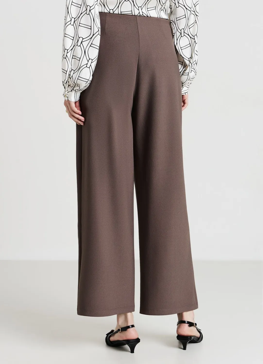 Calliope Palazzo pantalon femme ceinture métal