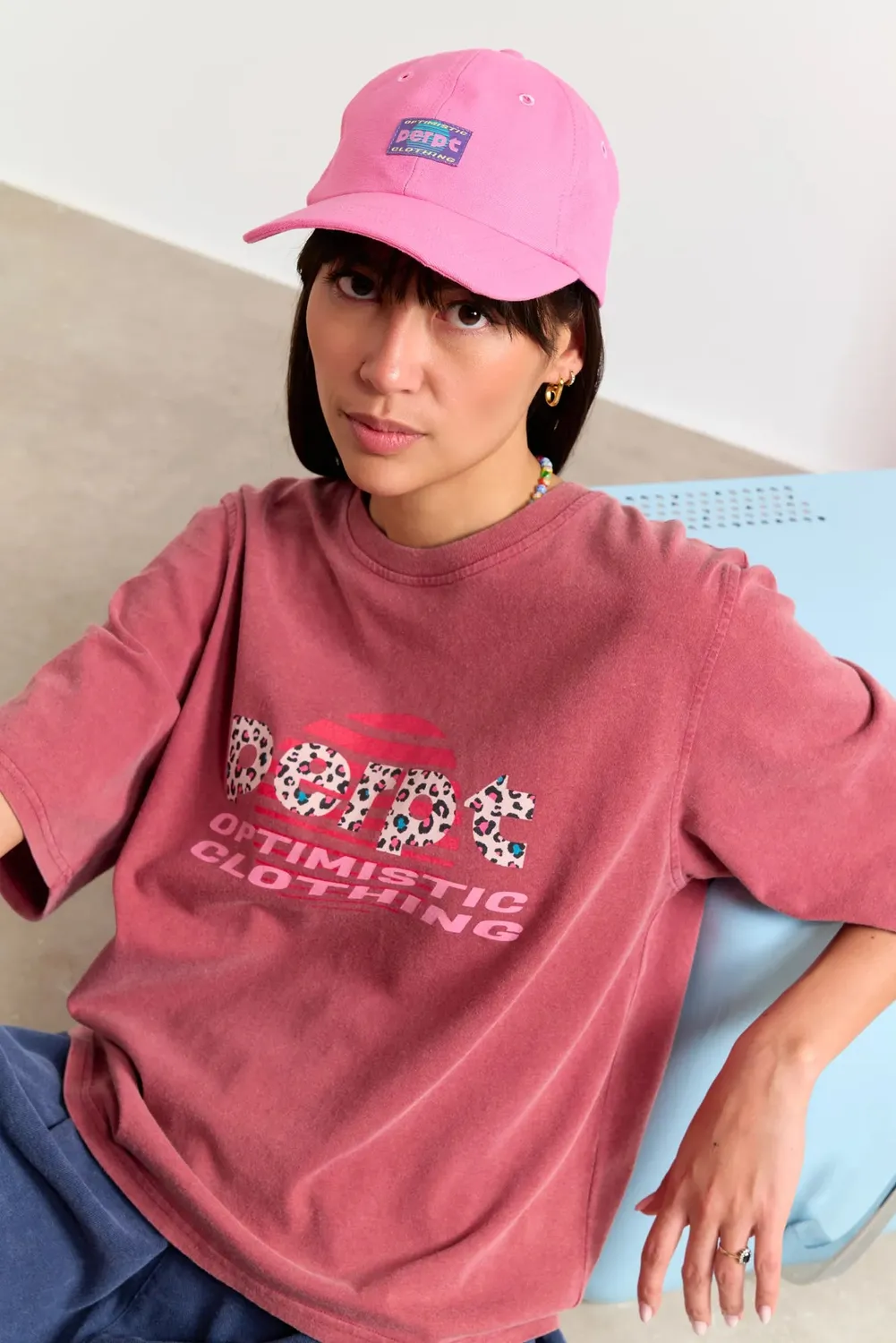Perpète casquette rose coton bio réglable