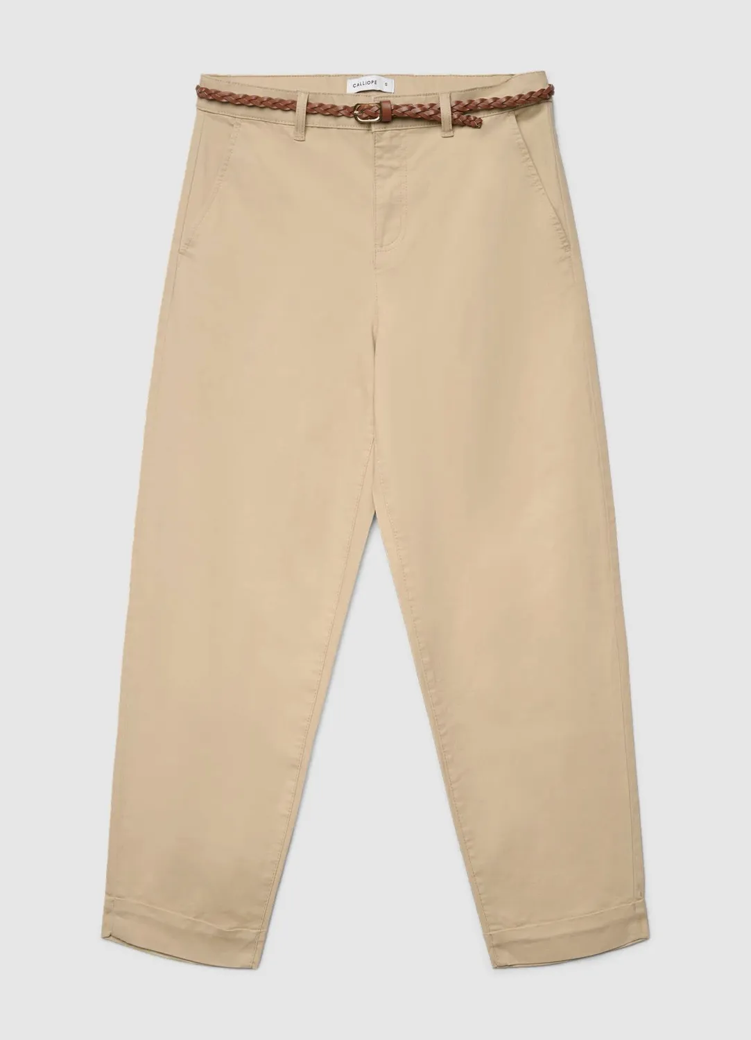 Calliope Chino à ceinture tressée pantalon femme