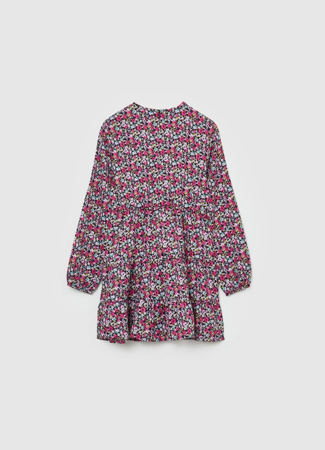 Calliope robe fleurs fille manches longues