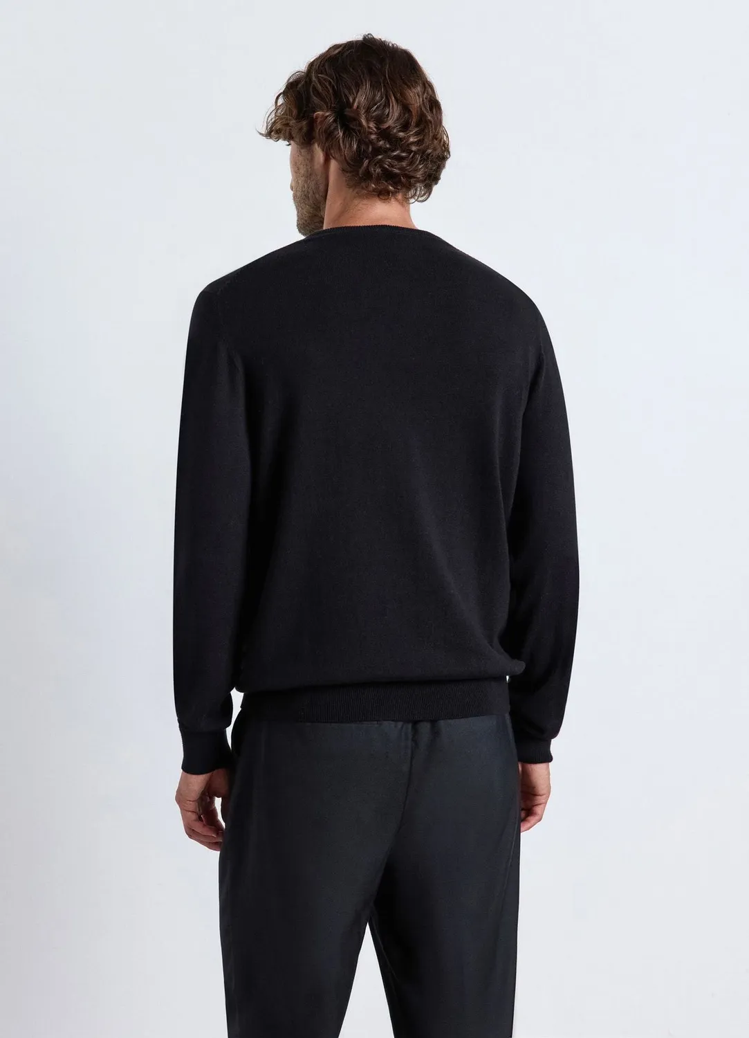 Calliope pull col rond homme uni manches longues