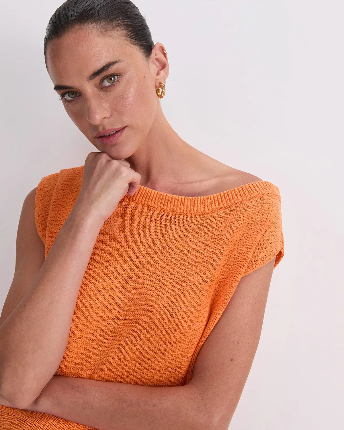 Sportscraft Josie Asymmetric pull coton femme col ouvert