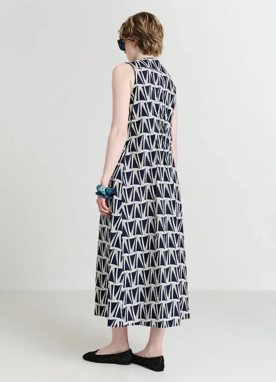 Calliope robe longue bicolore femme col V