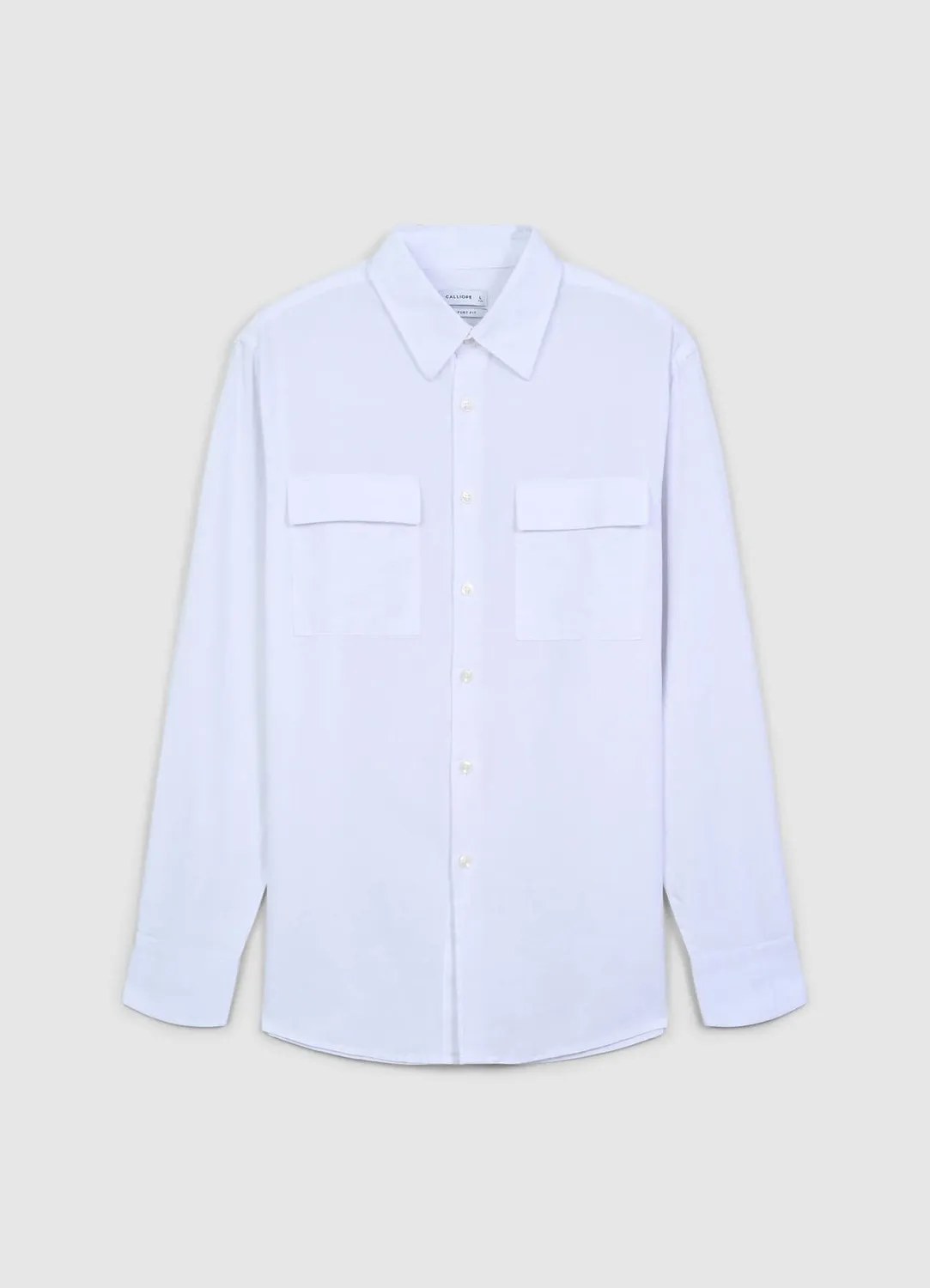 Calliope chemise homme coton manches longues poches