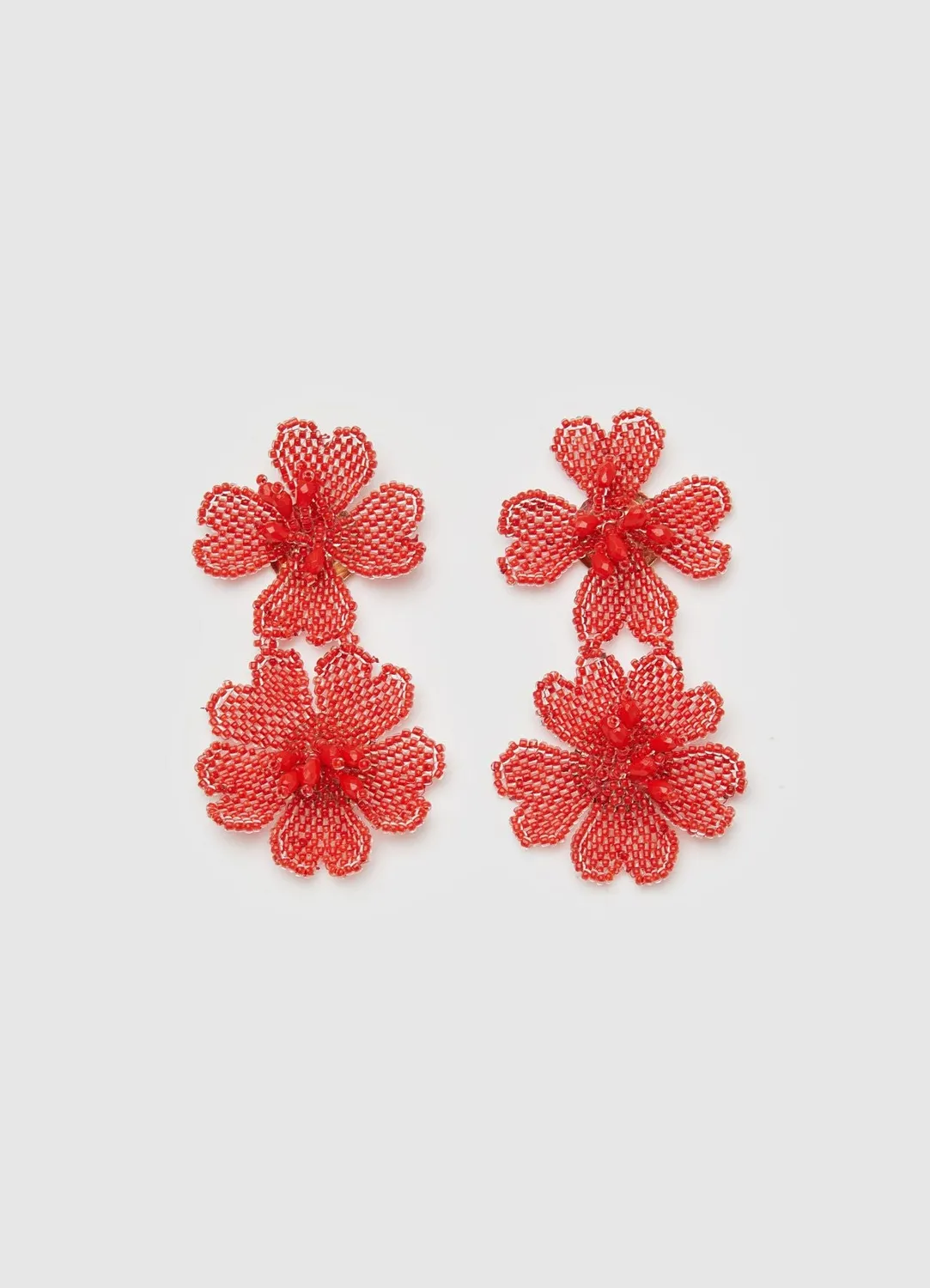 Calliope boucles d'oreilles pendantes fleurs en perles TU