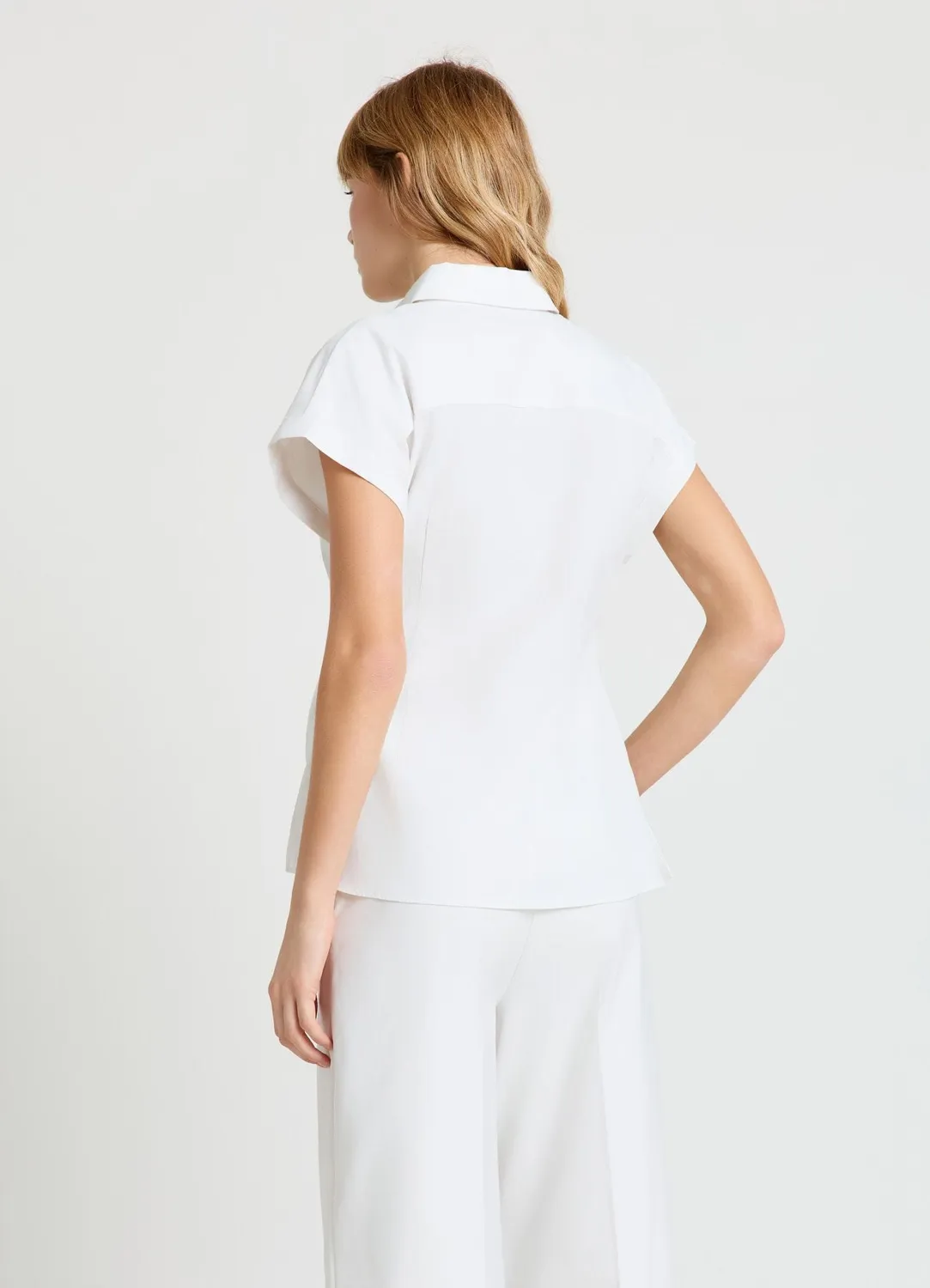 Calliope chemise femme nœud côté manches courtes