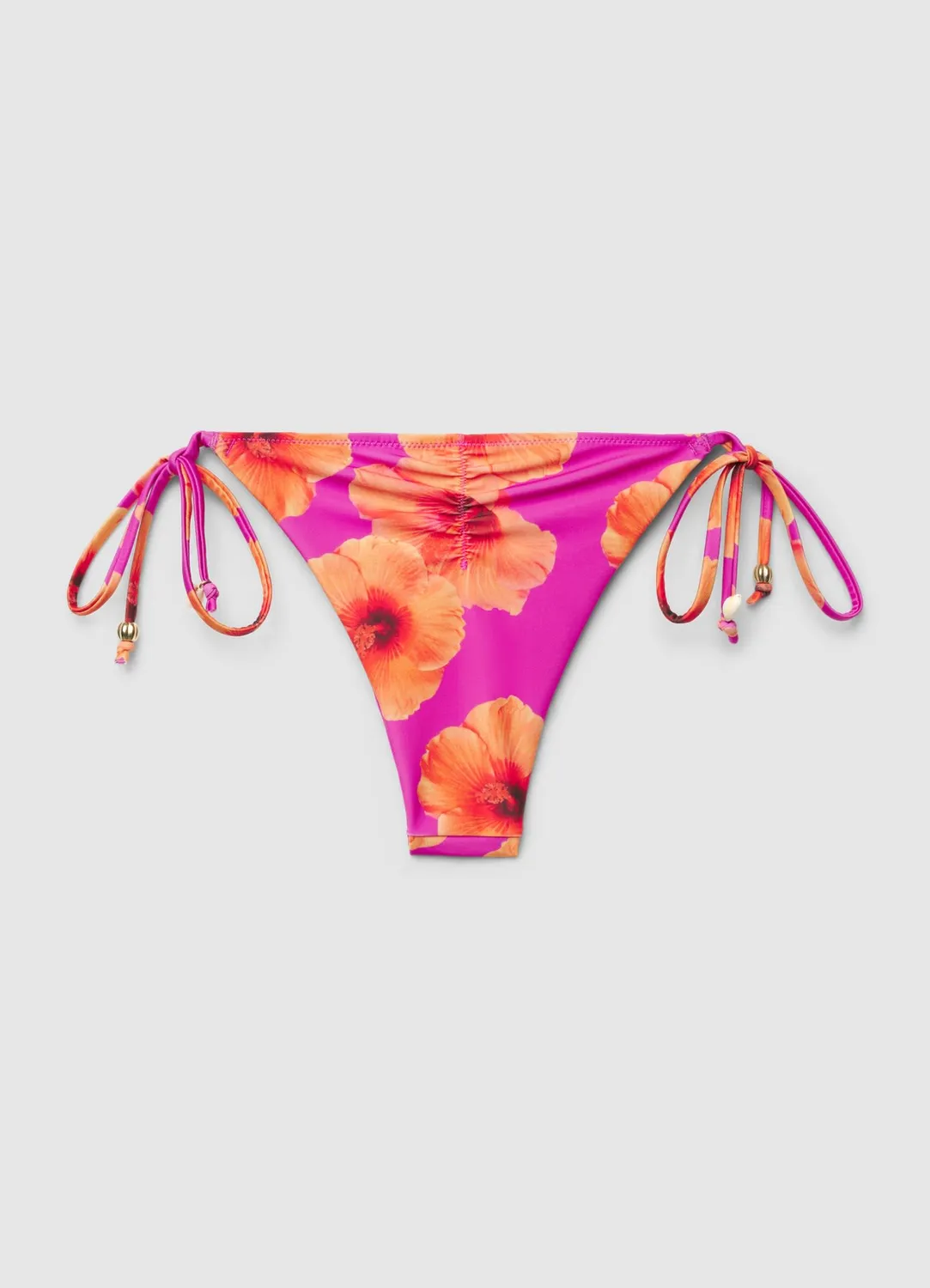 Calliope Slip bikini brésilien femme fleuri lacets