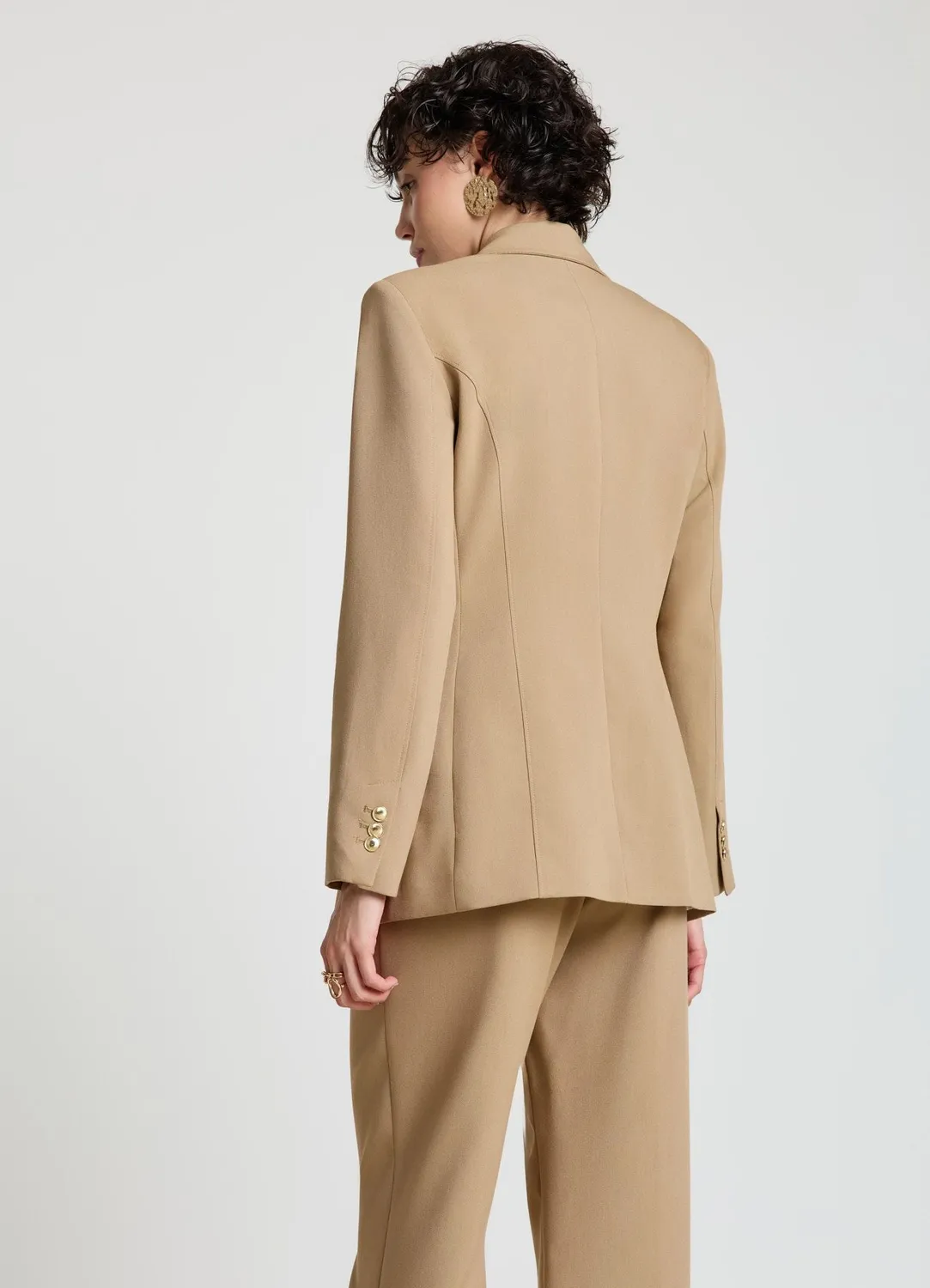Calliope Veste cintrée blazer femme unie 2 boutons