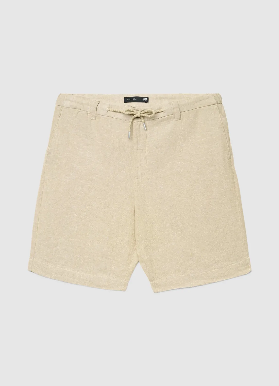 Calliope bermuda homme mélange lin regular uni