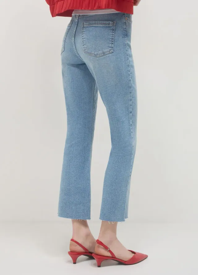 Calliope Cropped Flare jean femme évasé court