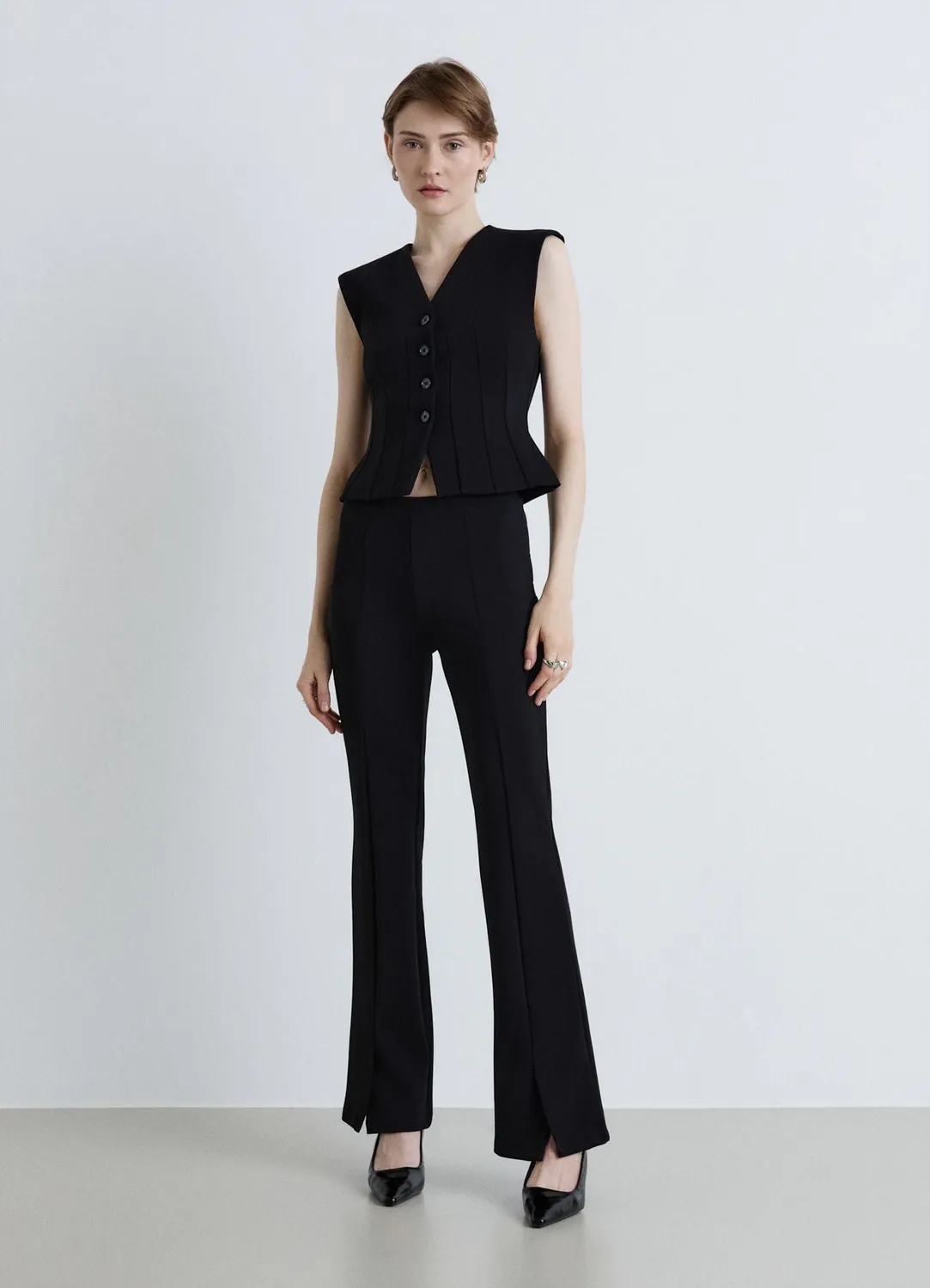 Calliope gilet bustier col V boutonné taille S