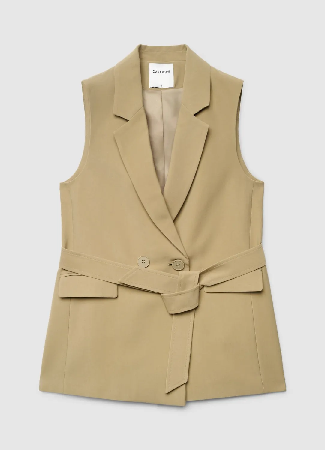 Calliope gilet double boutonnage femme ceinture