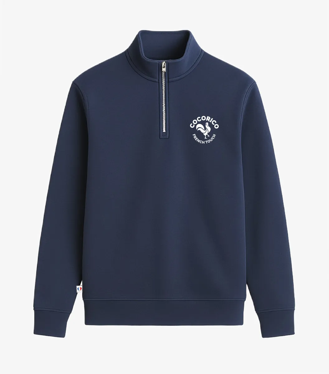 Cocorico Camionneur Marine sweat femme molleton coton