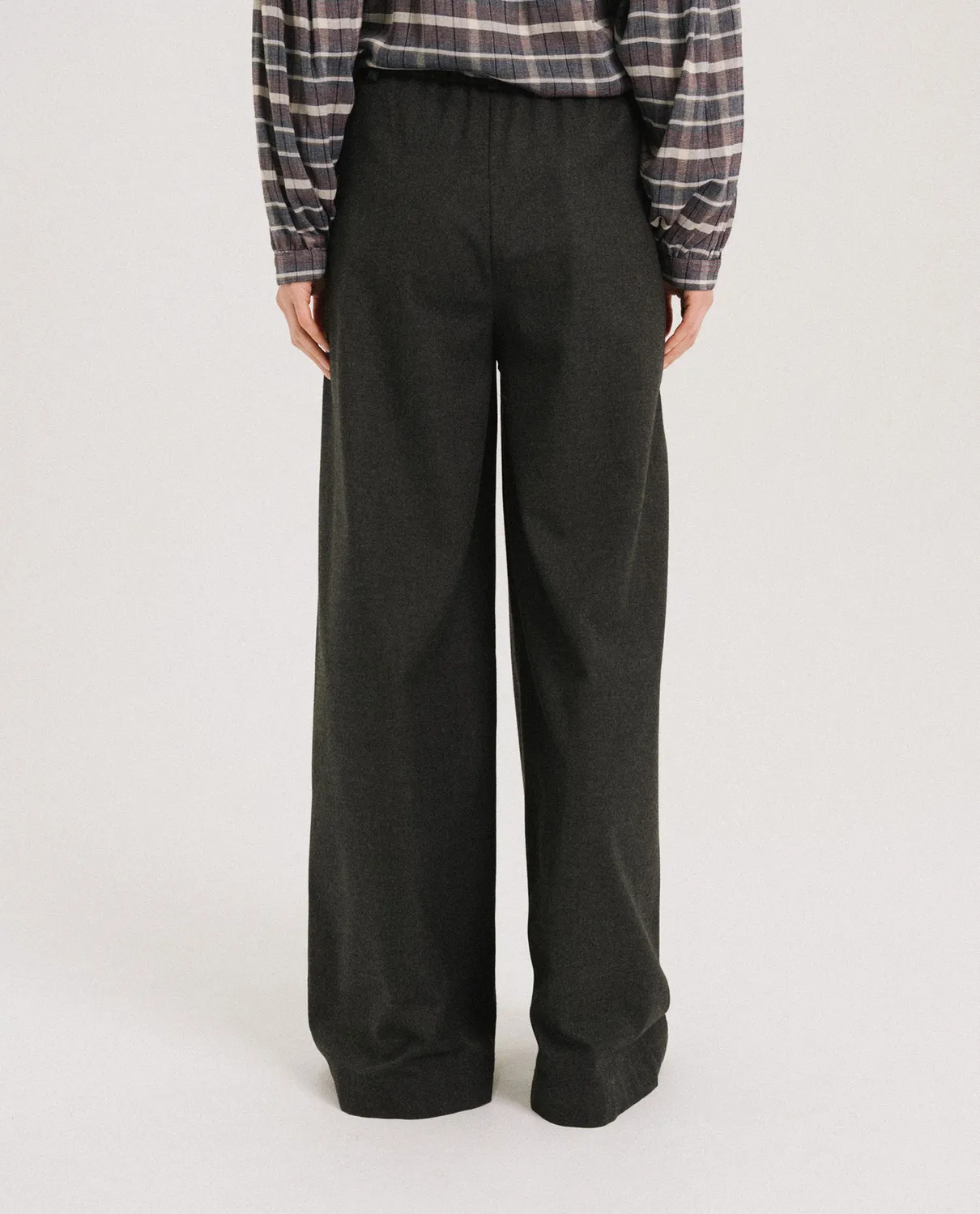 Tinsels Ejaz pantalon flanelle anthracite
