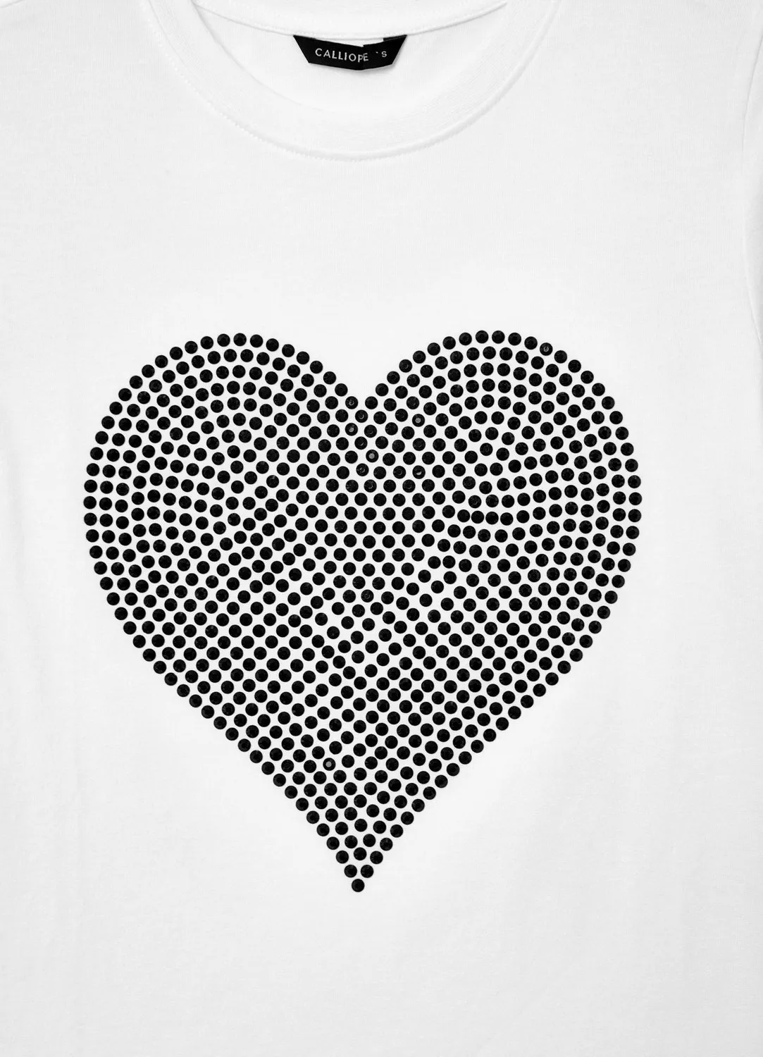 Calliope t-shirt cœur strass coton femme