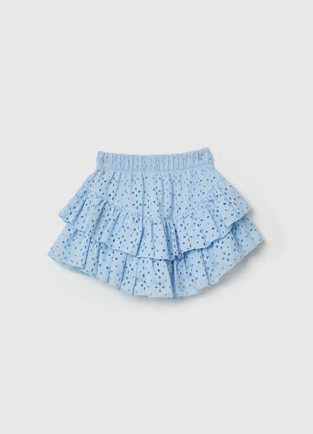 Calliope short à volants brodé fille taille haute