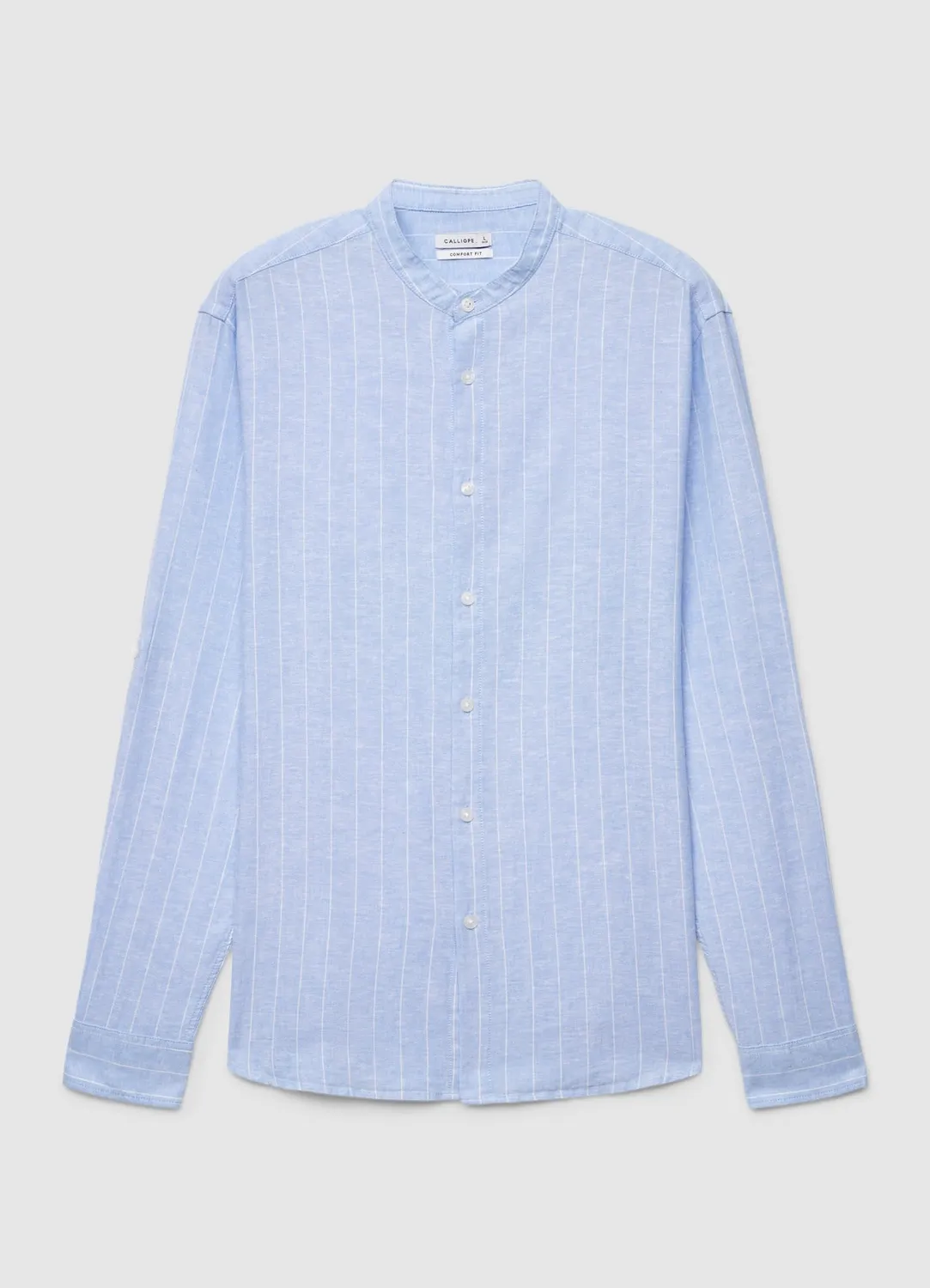 Calliope chemise rayée homme col coréen confort