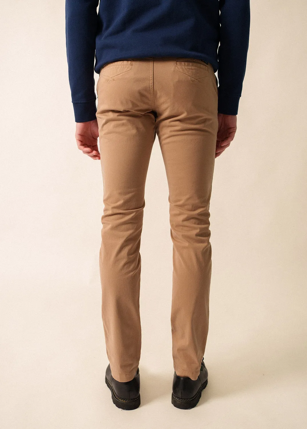 Saint James Voile Hiver pantalon homme beige coton