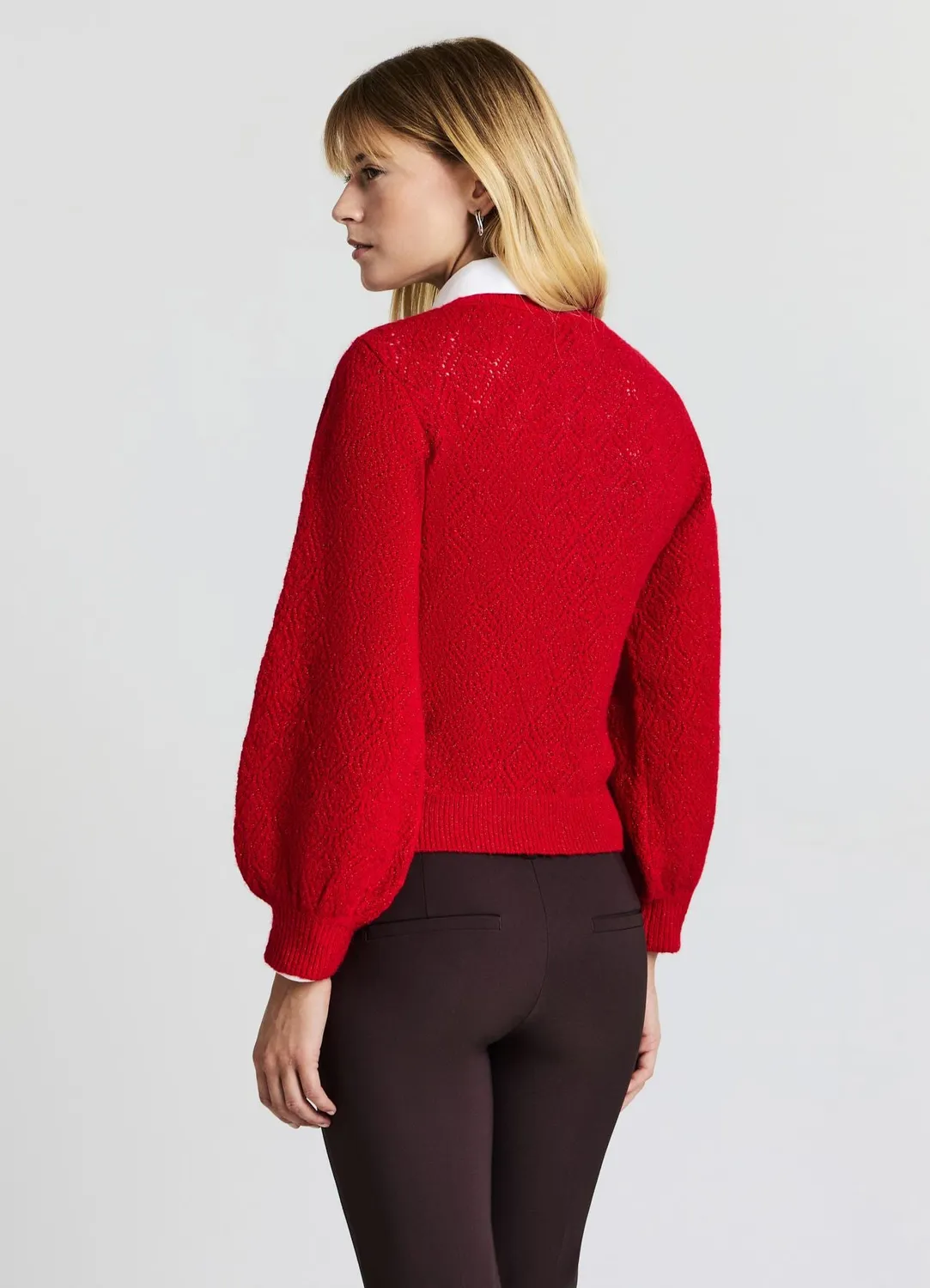Calliope pull col rond ajouré luminescent femme