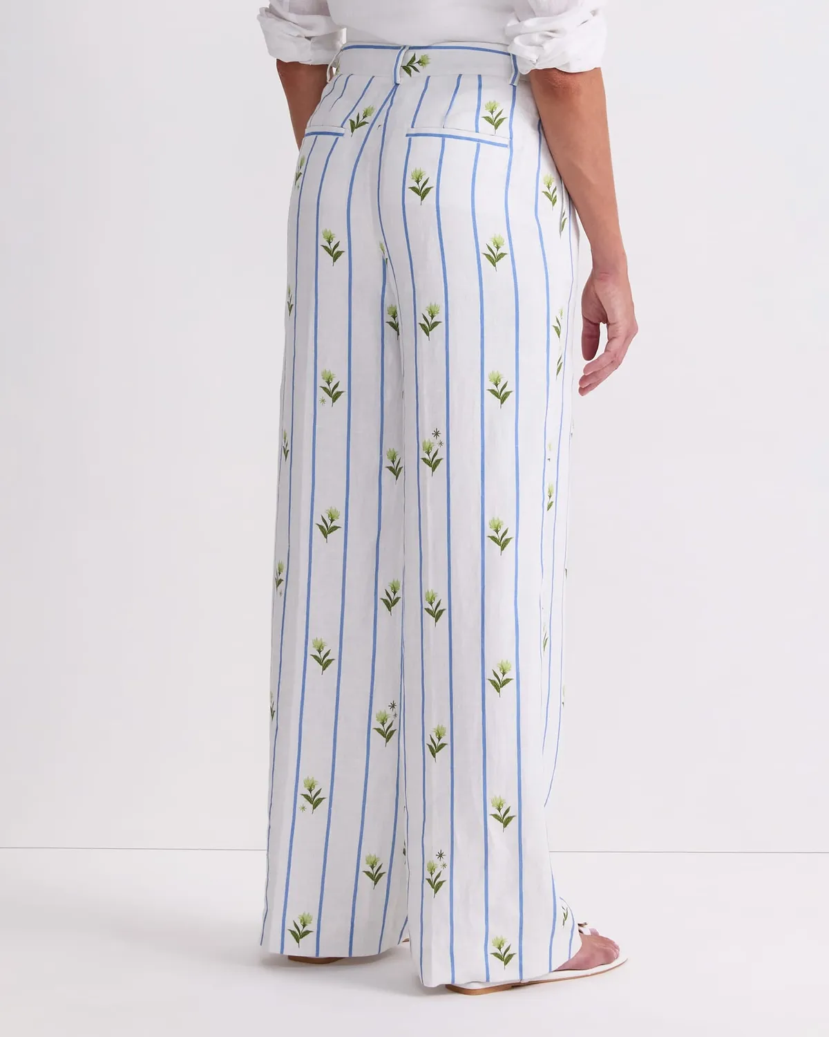 Sportscraft Hampton Stripe pantalon lin rayé