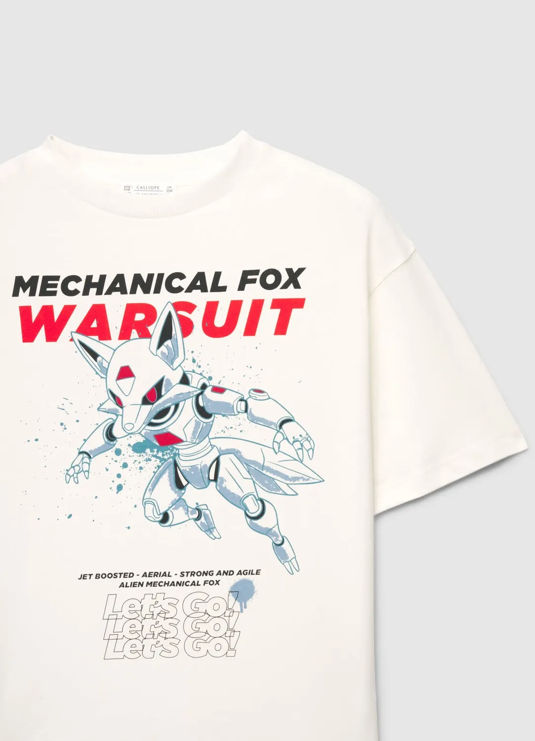 Calliope t-shirt over garçon robot manches courtes