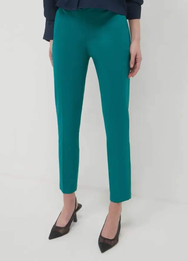 Calliope pantalon satin de coton femme coupe regular