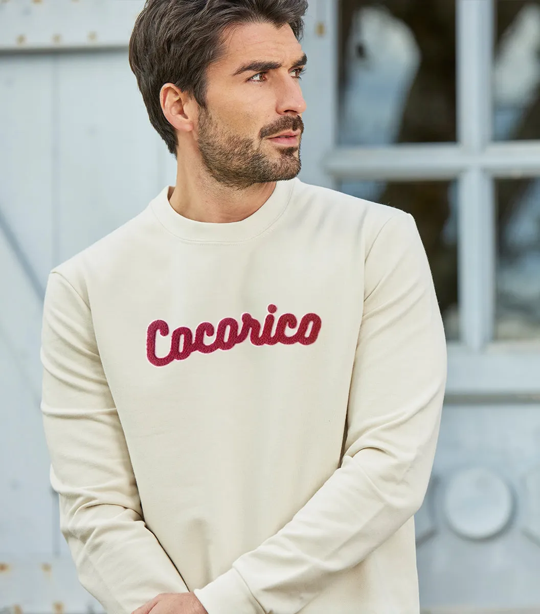 Cocorico La Bouclette Sable sweat homme sable coton