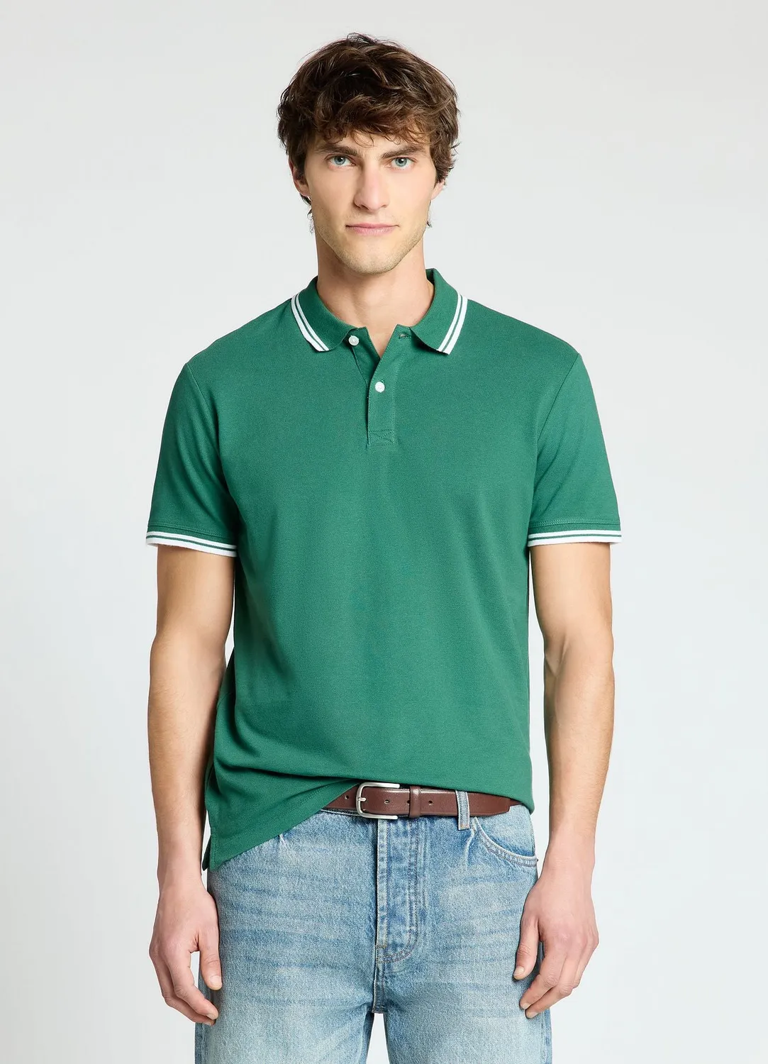Calliope polo homme rayures col classique