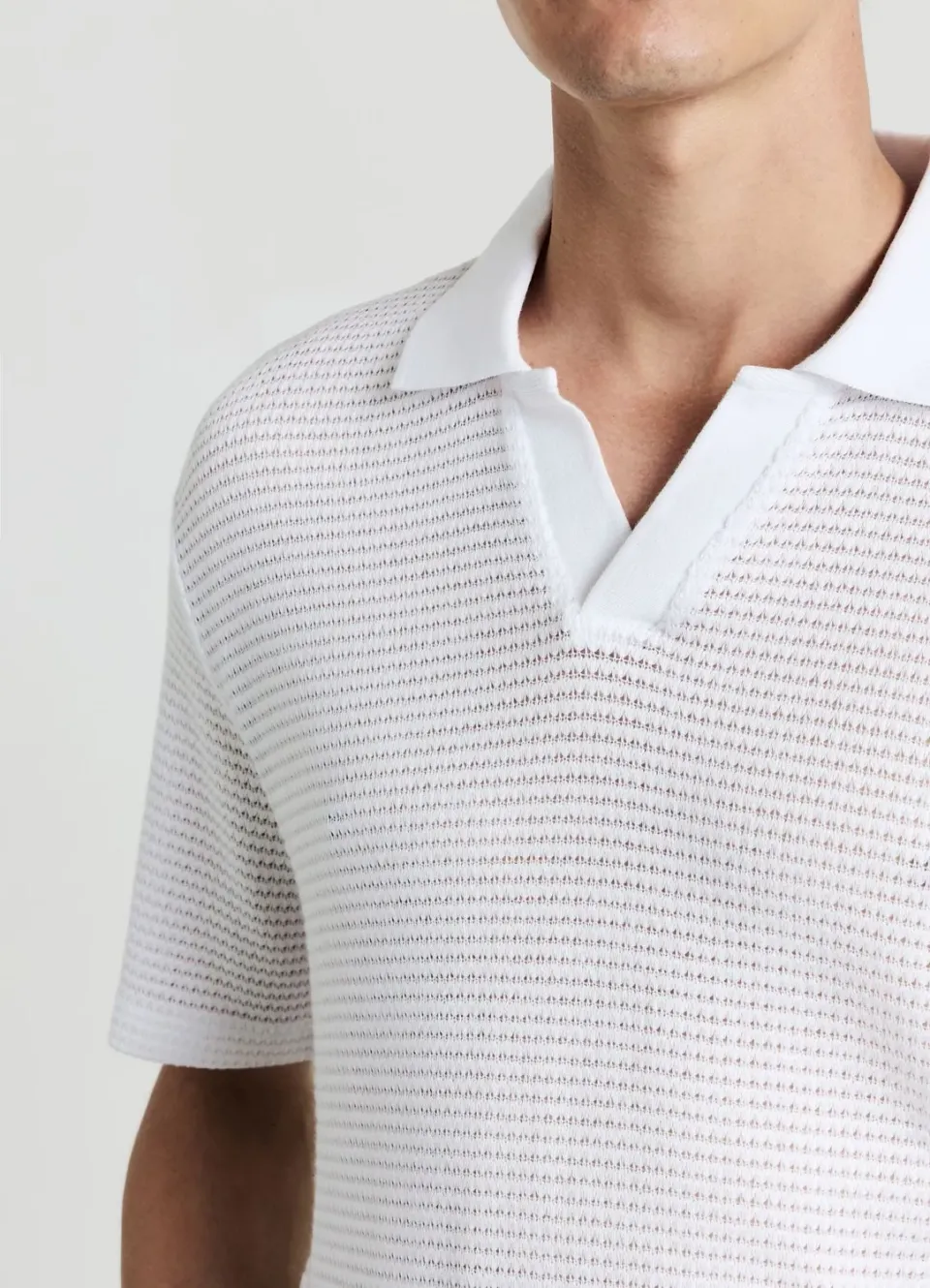 Calliope polo homme t-shirt ajouré uni coton
