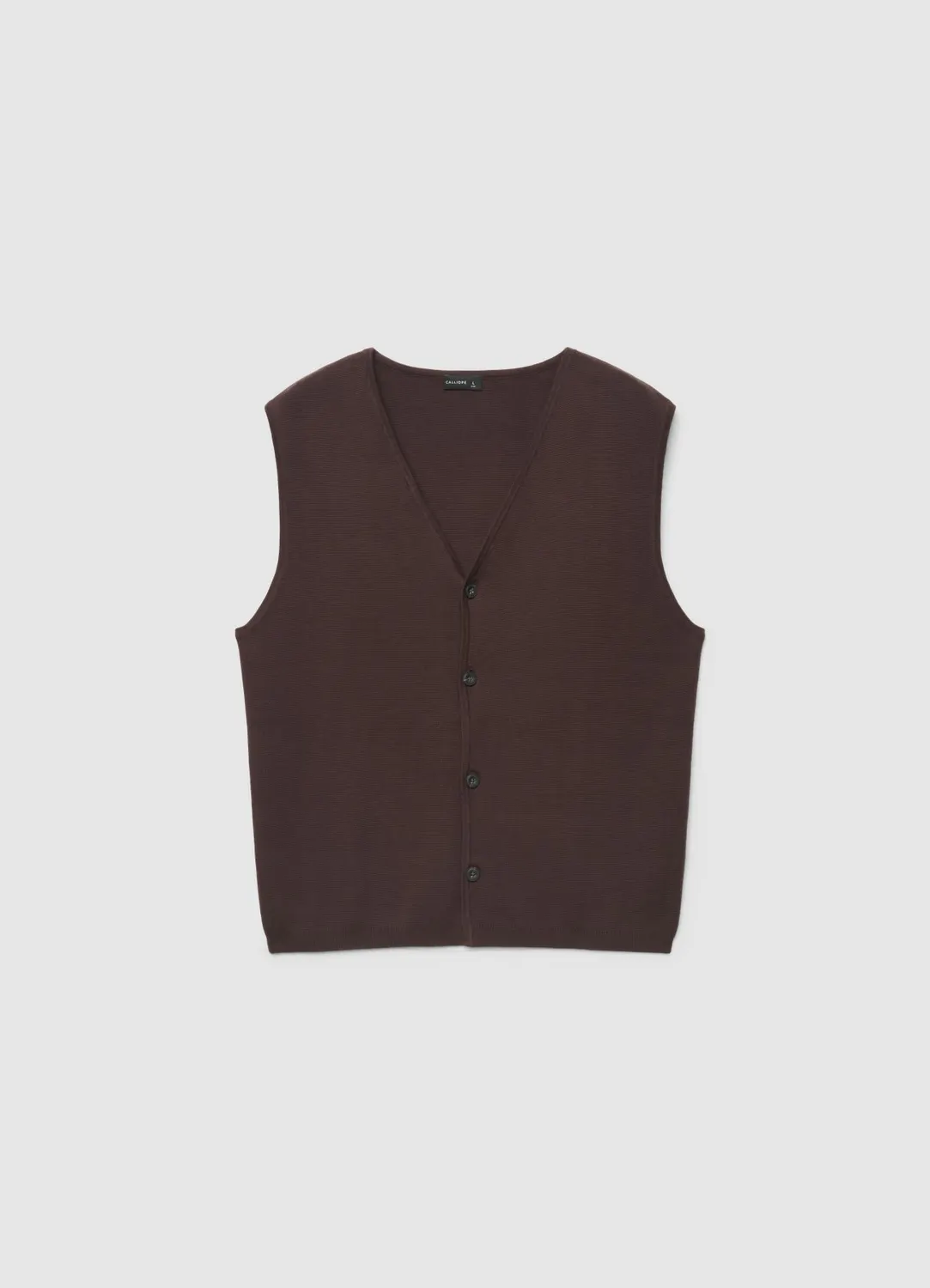 Calliope gilet homme en maille à boutons col V uni