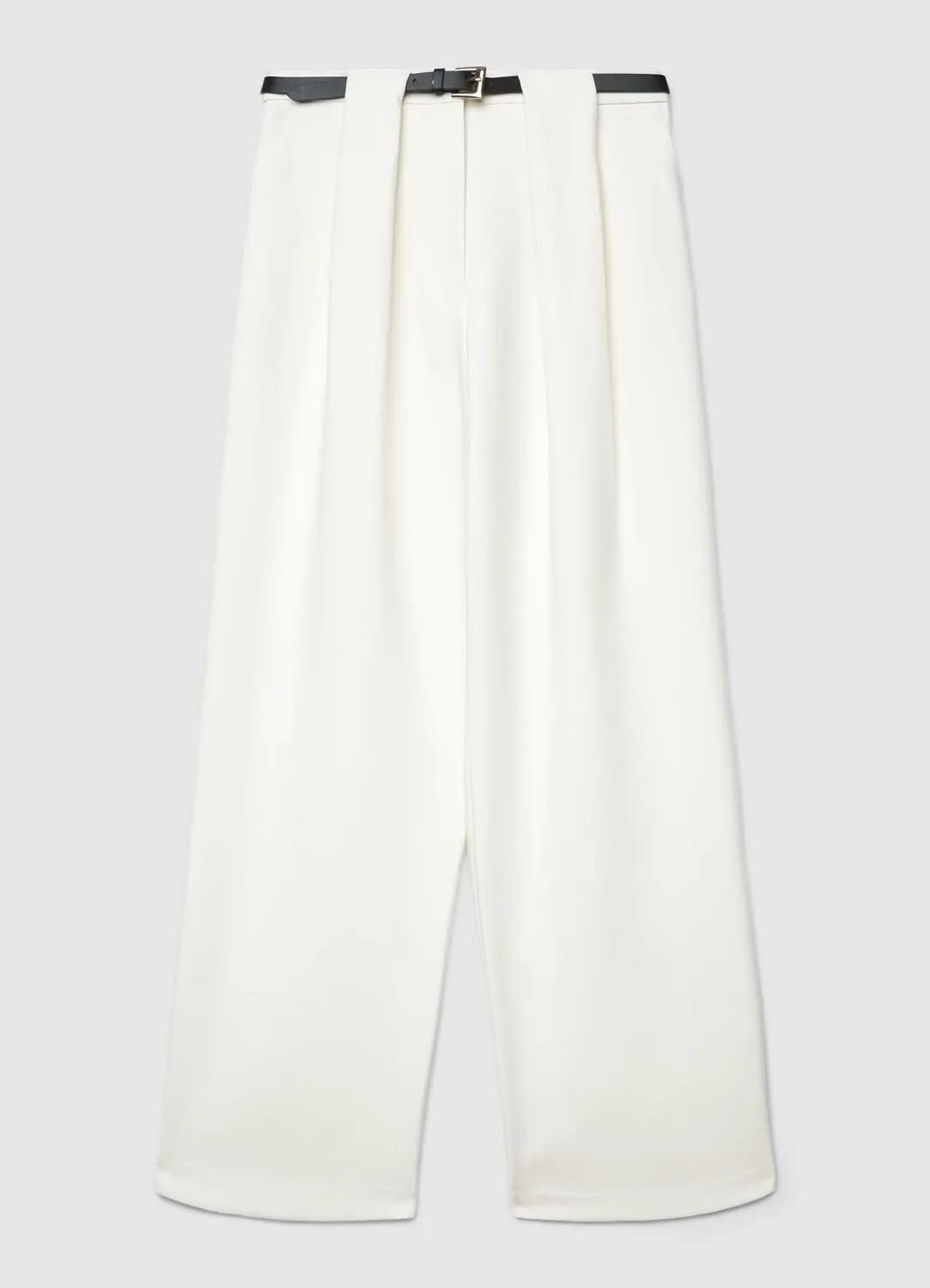 Calliope Pantalon Palazzo Plissé femme large avec ceinture
