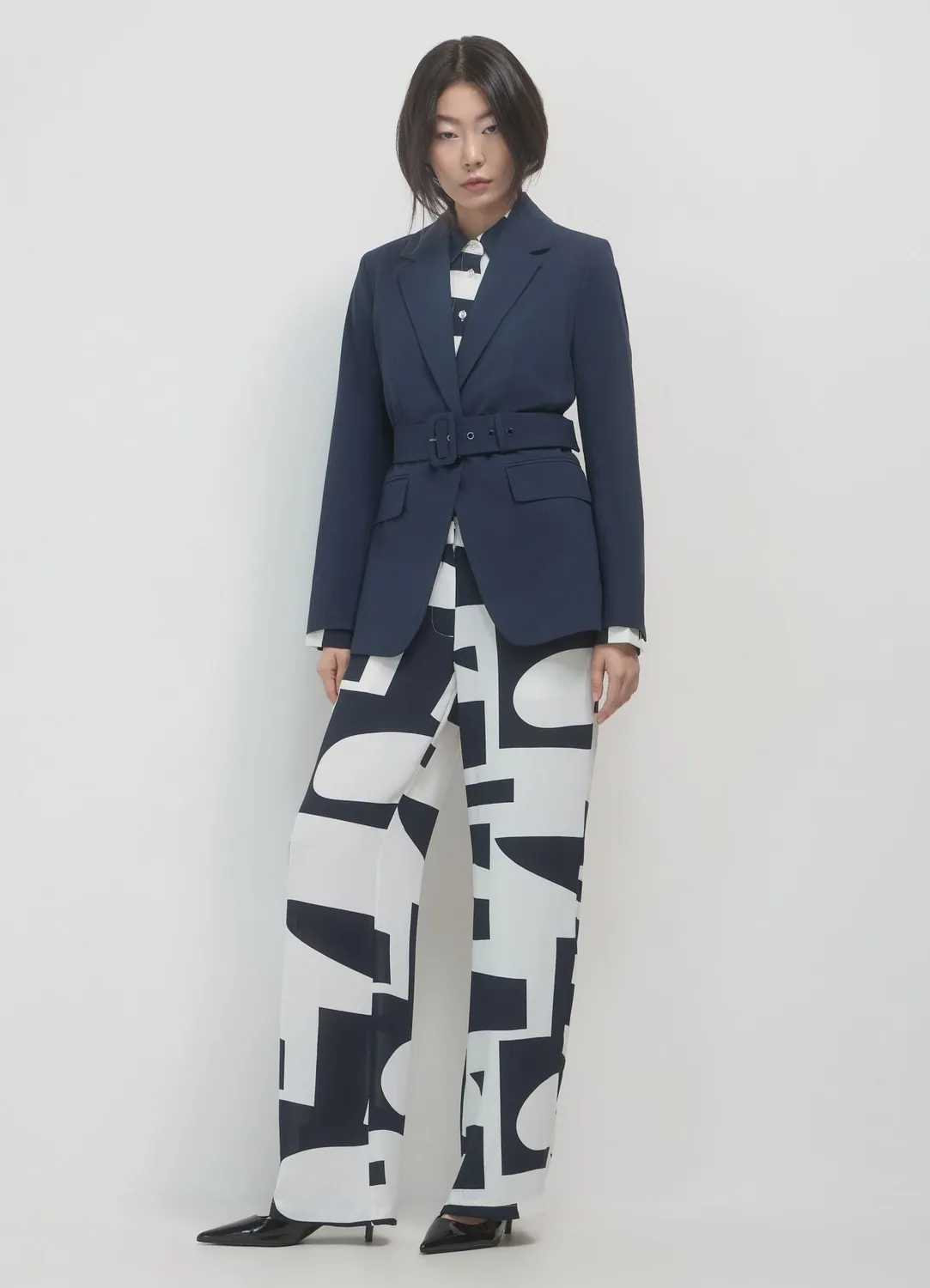Calliope blazer ceinture femme revers classique