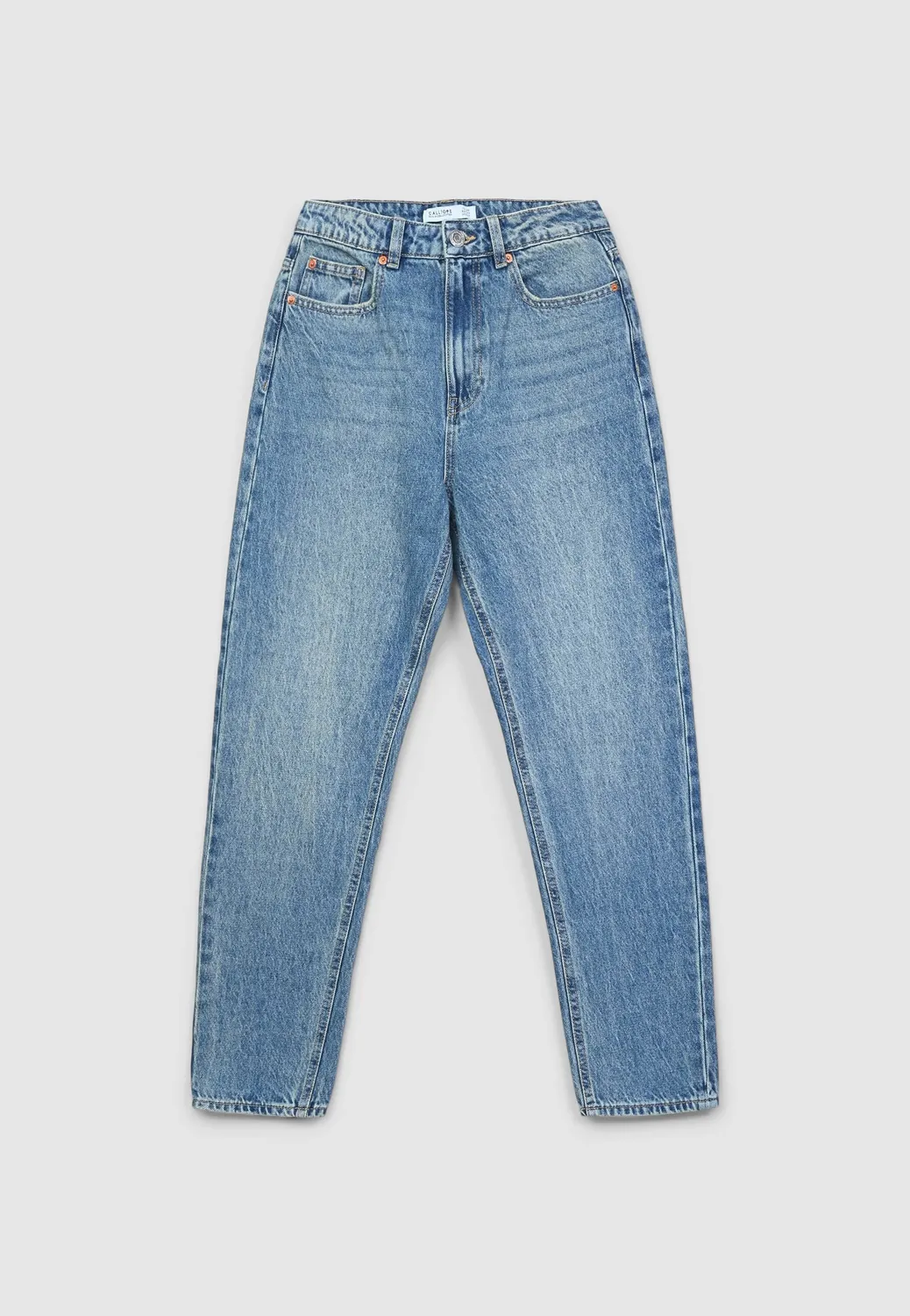 Calliope jean mom taille haute femme délavé