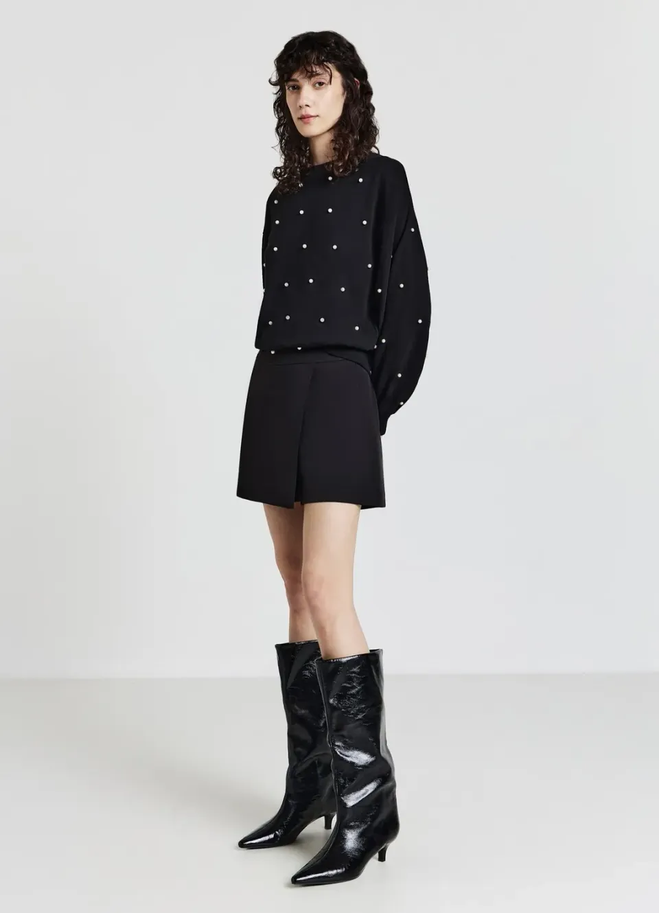 Calliope jupe-short unie femme zip latéral