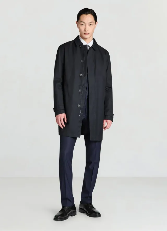 Calliope uni long manteau homme poches