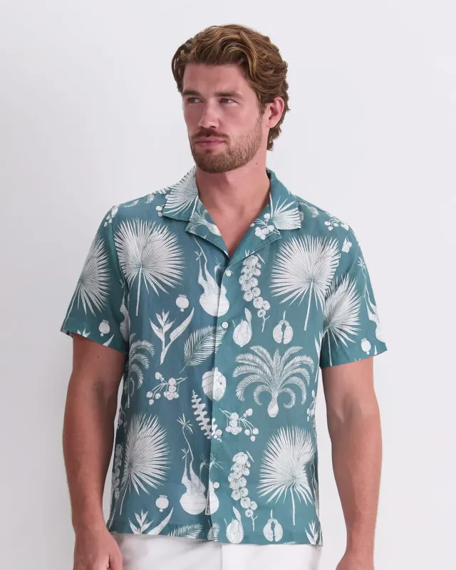Sportscraft Silas chemise homme resort lin-coton floral