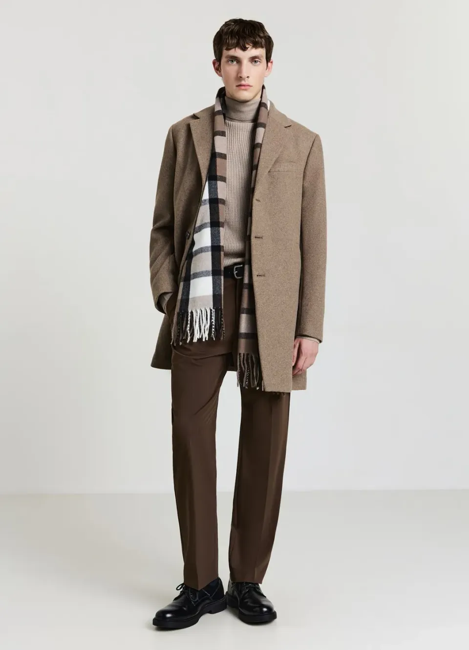 Calliope manteau monopetto homme trois boutons uni