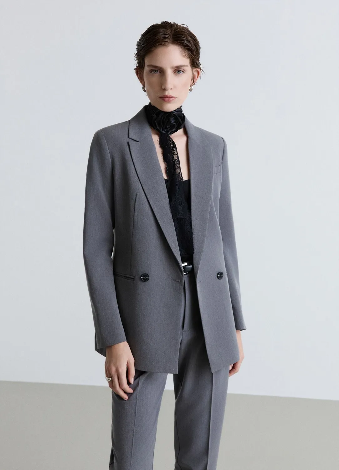 Calliope Veste double boutonnage femme effet mélangé