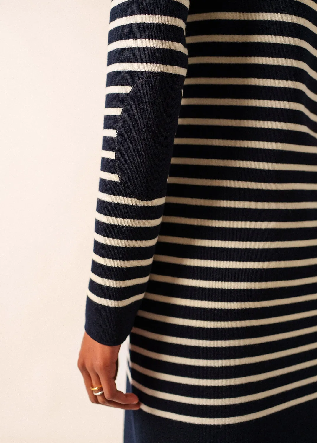 Saint James Grande Marée robe laine navy écume