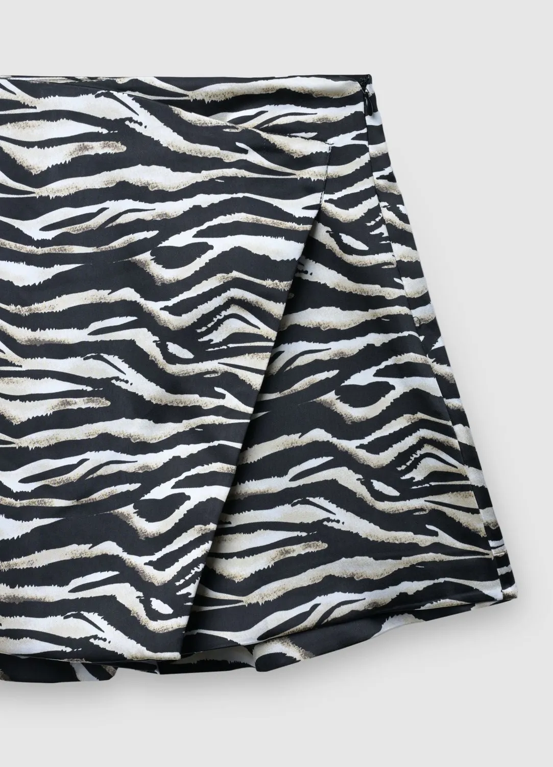 Calliope short jupe-culotte satiné femme zèbre