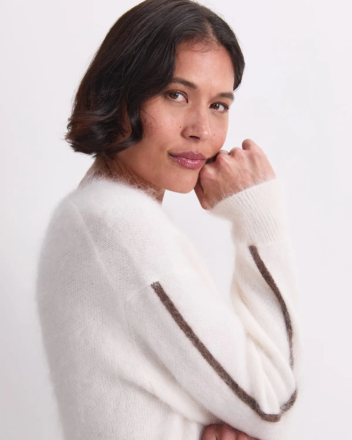 Sportscraft Tatiana Mohair pull col V femme