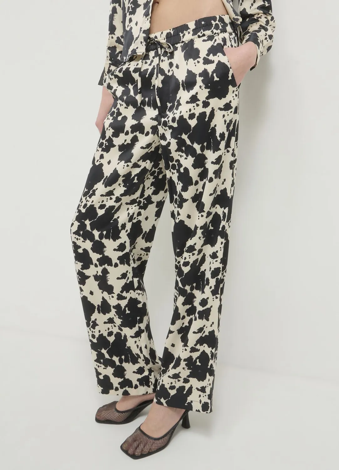 Calliope pantalon effet satin femme à motif