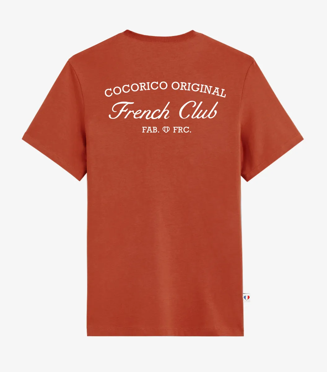 Cocorico French Club t-shirt homme terracotta coton
