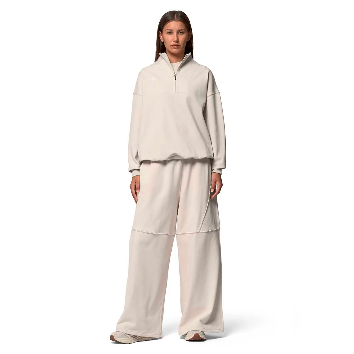 Robe di Kappa Ileria sweat femme beige demi-zip