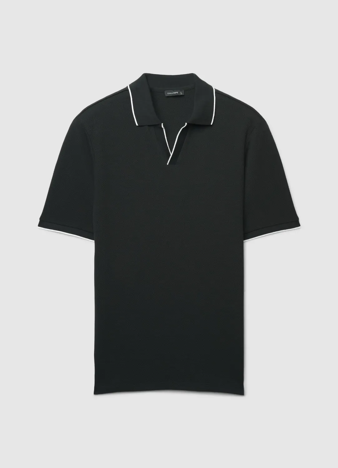 Calliope polo piqué homme sans boutons