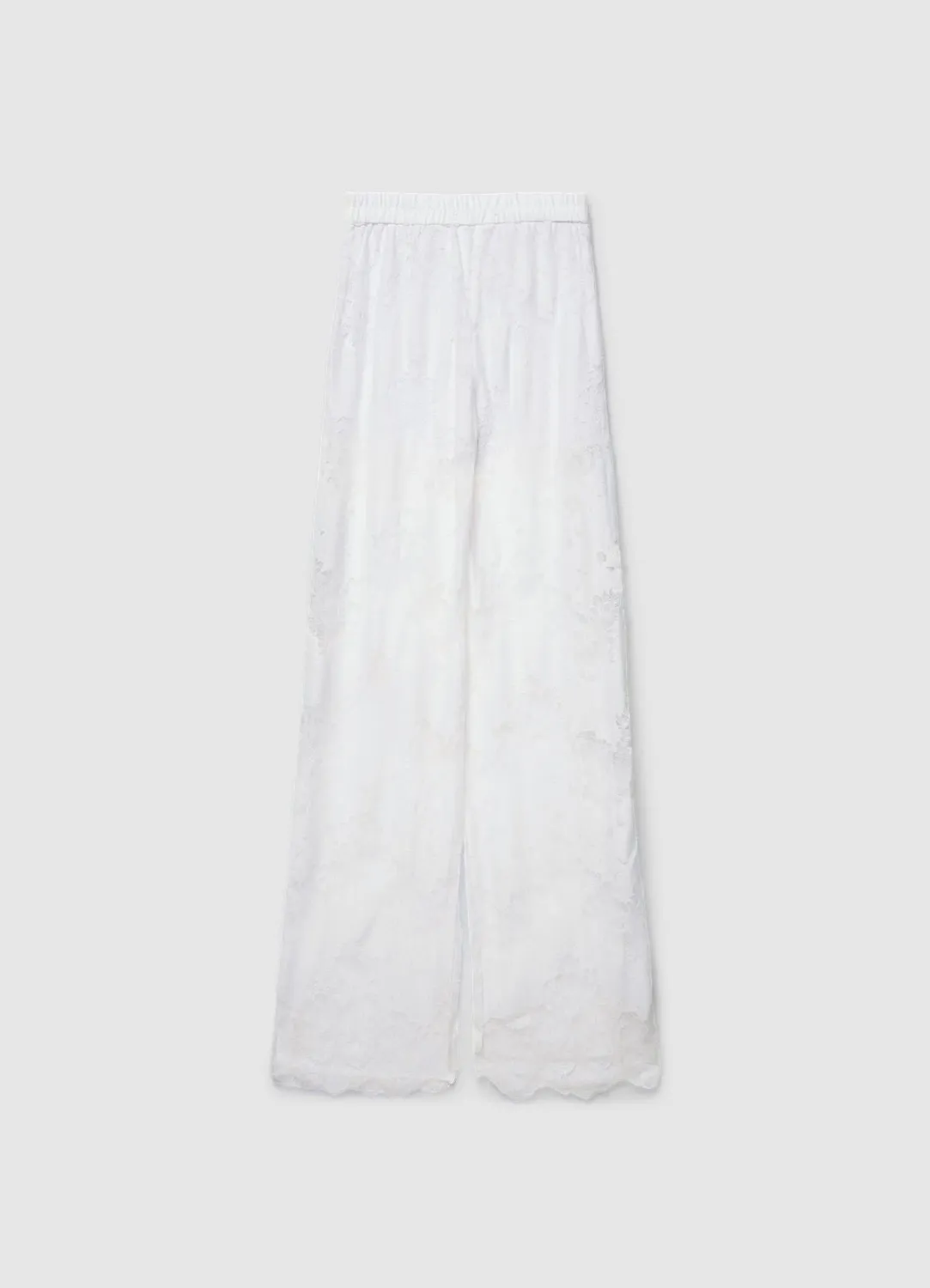 Calliope pantalon palazzo dentelle femme taille haute
