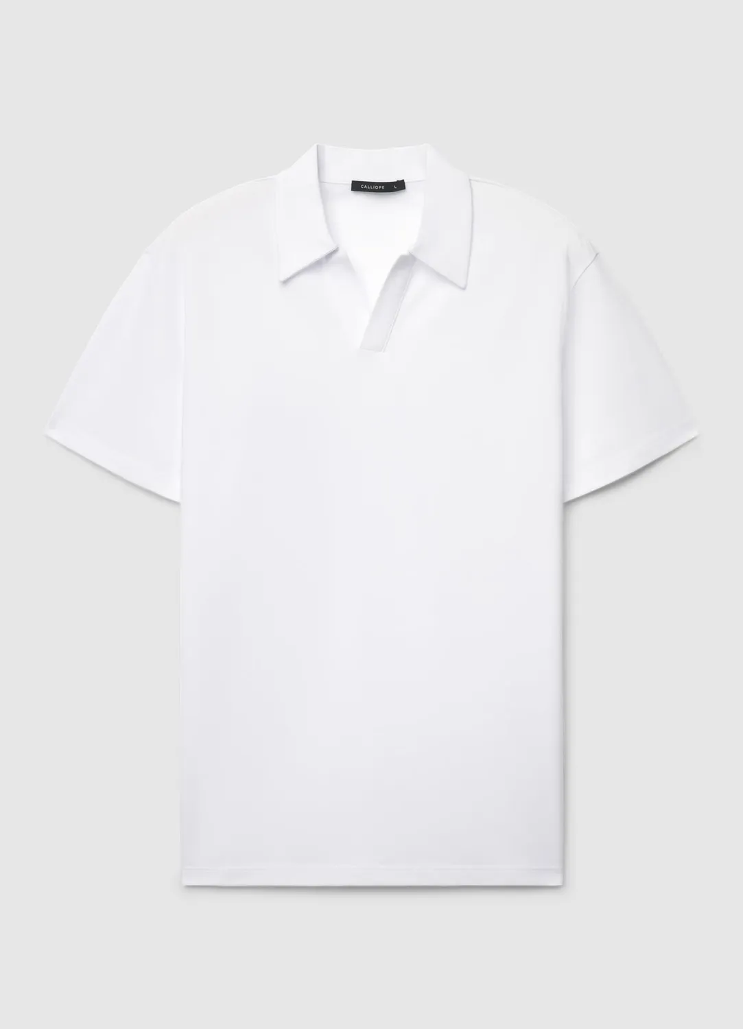 Calliope t-shirt polo homme uni sans boutons